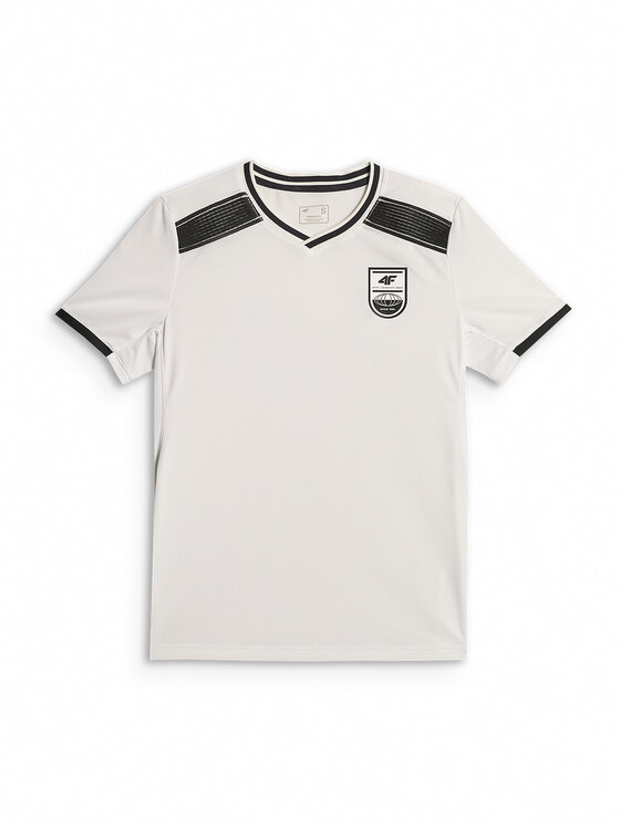 4F 4F Koszulka techniczna FOOTBALL Biały Regular Fit