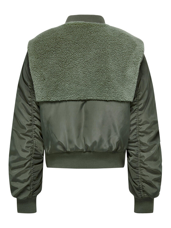 Kids ONLY Kids ONLY Μπόμπερ μπουφάν 15296054 Πράσινο Regular Fit
