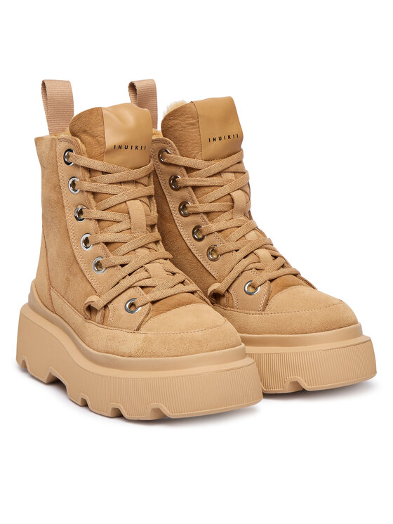 Inuikii Inuikii Schnürschuhe Matilda Shearling 1002.002.0011 Beige
