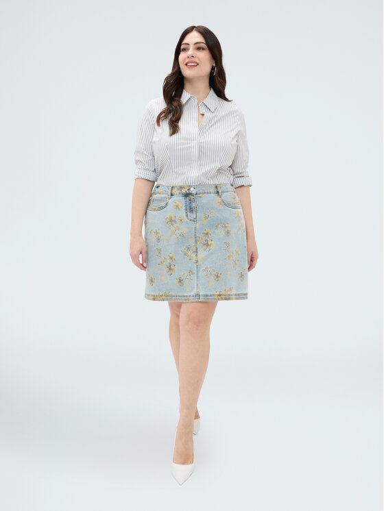 Fiorella Rubino Fiorella Rubino Minigonna 1402T000381N004 Turchese Regular Fit