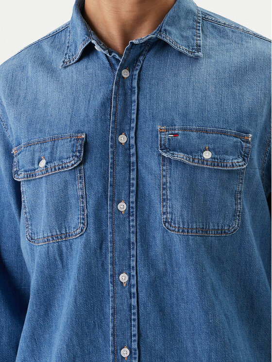 Tommy Jeans Tommy Jeans Jeanshemd DM0DM23028 Blau Relaxed Fit
