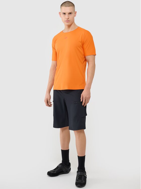 4F 4F Cyklistické tričko 4FWSS25TFTSM1434-70S Oranžová Regular Fit