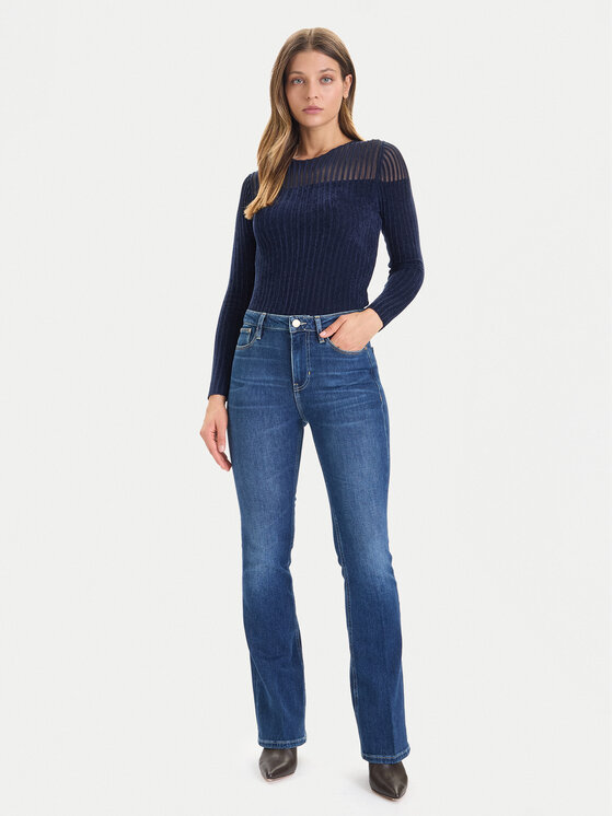 Guess Guess Pulover W5BR62 Z0890 Mornarsko modra Slim Fit