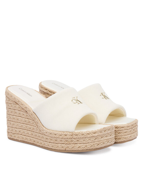 Calvin Klein Calvin Klein Εσπαντρίγιες Wedge Espad 70 Canvas Mg HW0HW03282 Κρεμ