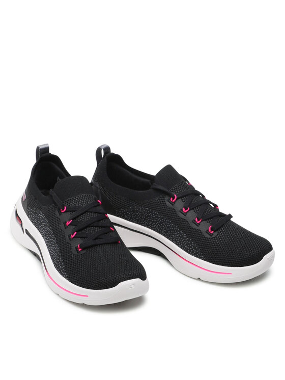 Skechers Skechers Sneakersy Go Walk Arch Fit 124863/BKHP Čierna