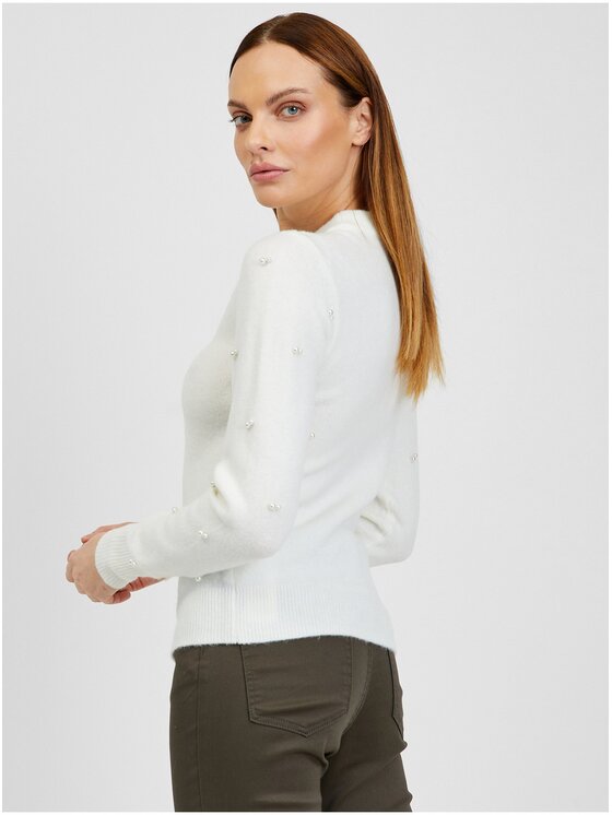 Orsay Orsay Sweter 507491-001000__XS Biały Regular Fit