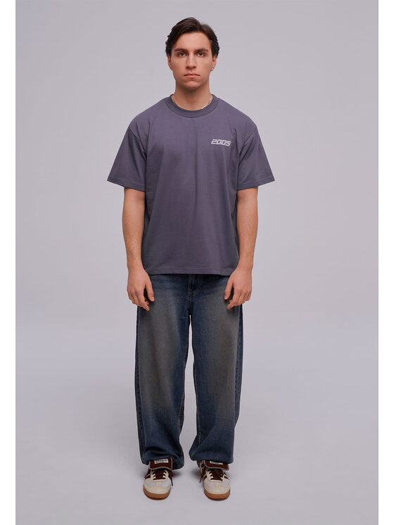 2005 2005 Tričko basic Sivá Oversize