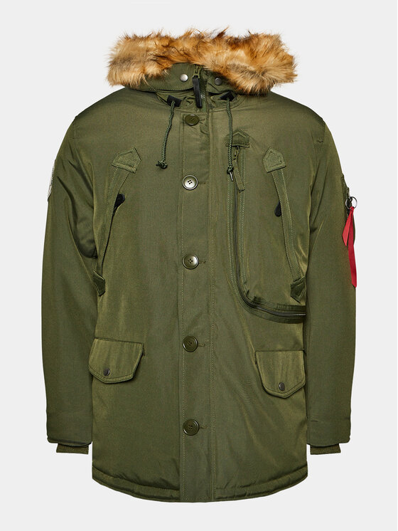 Alpha Industries Alpha Industries Fleecová mikina AI.123144-257-3XL Zelená Parka Fit