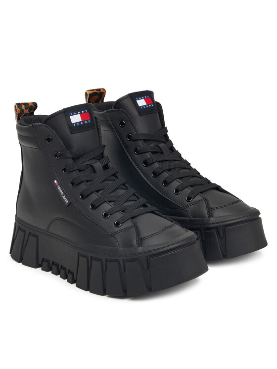 Tommy Jeans Tommy Jeans Sneakers Tjw Vulc Flatform Leopard EN0EN02858 Nero