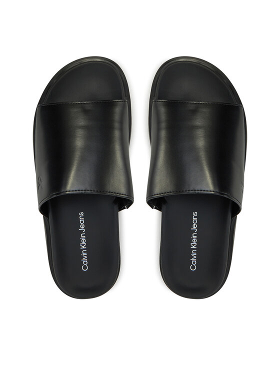 Calvin Klein Jeans Calvin Klein Jeans Şlapi Flat Molded Sandal Slide YW0YW01710 Negru