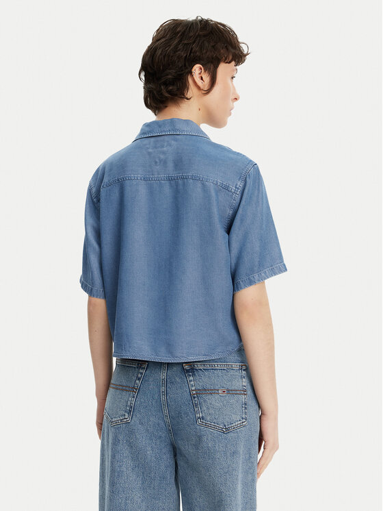 Tommy Jeans Tommy Jeans Košulja DW0DW20603 Plava Relaxed Fit