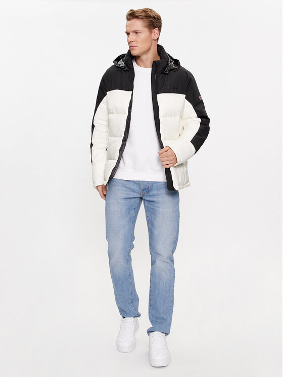 Champion Champion Kurtka przejściowa Jacket 219191 Écru Regular Fit
