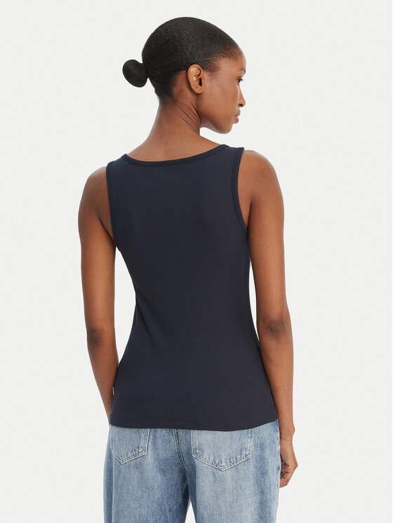 Guess Jeans Guess Jeans Top W6GPZ2 KA0H1 Tmavomodrá Slim Fit