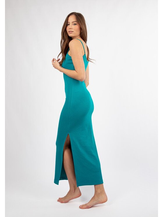DKaren Sport DKaren Sport Sukienka codzienna DK-K-P7 Turkusowy Slim Fit