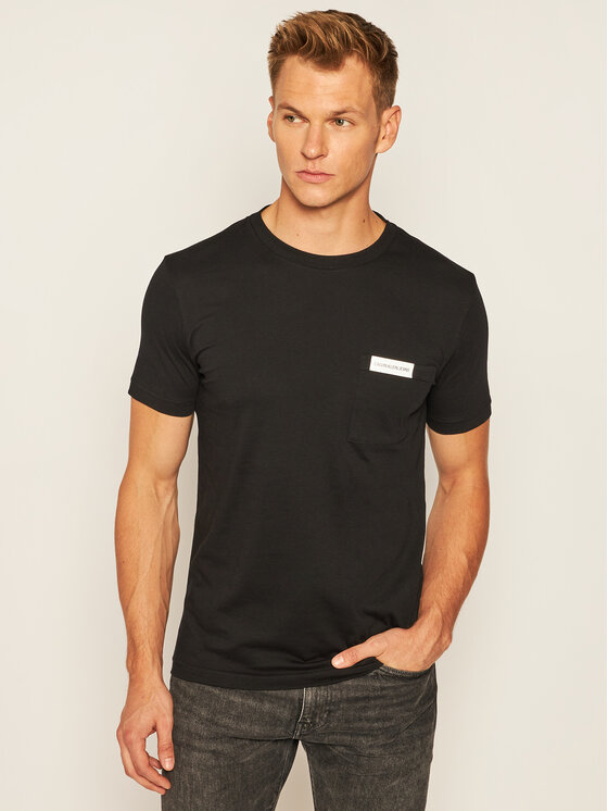 Calvin Klein Jeans Marškinėliai J30J315613 Juoda Regular Fit • Modivo.lt