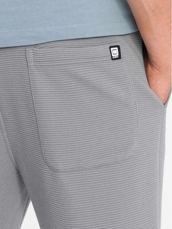 Ombre Ombre Teplákové kalhoty OM-PASK-0129 Šedá Regular Fit