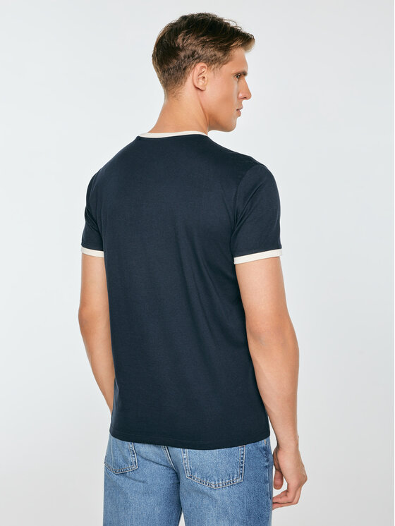 BIG STAR BIG STAR T-Shirt BERNO Granatowy Basic Fit