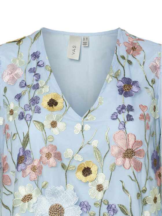YAS YAS Rochie cocktail Flowering 26037387 Albastru celest Loose Fit