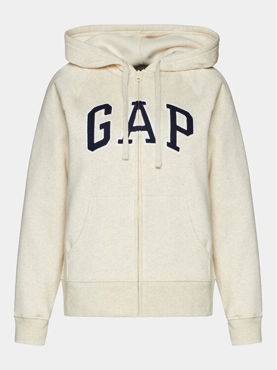 Gap Gap Majica dugih rukava 463503-16 Écru Regular Fit