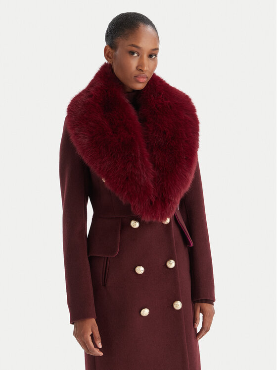 YES LONDON YES LONDON Cappotto di lana CD1230ECO Bordeaux Regular Fit