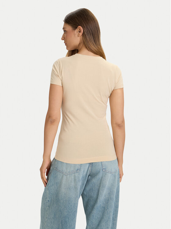 Guess Guess T-shirt W5BI15 J1314 Bež Slim Fit