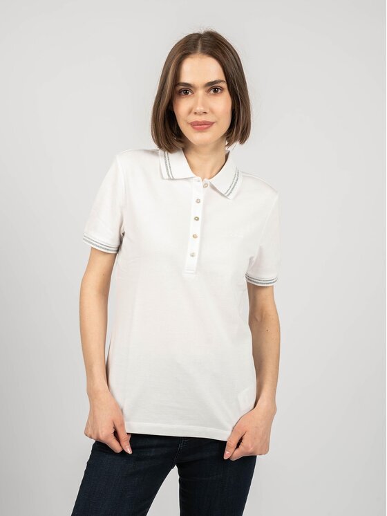 Geox Geox Polokošile W1210A/T2649 | W Sustin Bílá Regular Fit