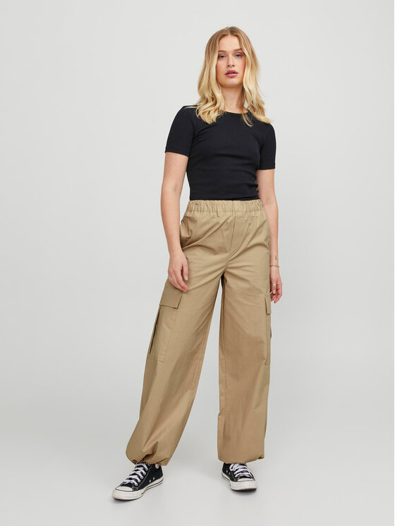 JJXX JJXX Kalhoty z materiálu Yoko 12224655 Béžová Cargo Fit