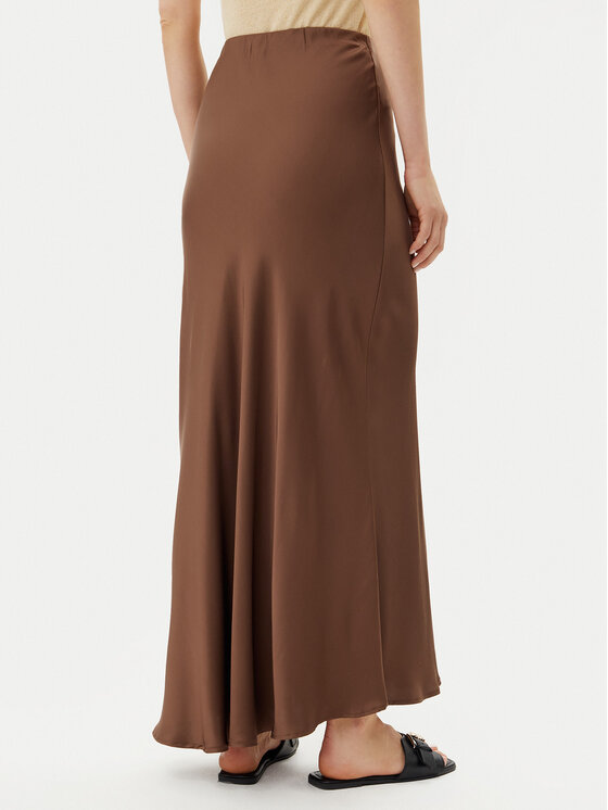 ViCOLO ViCOLO Maxi szoknya TD0472 Barna Slim Fit