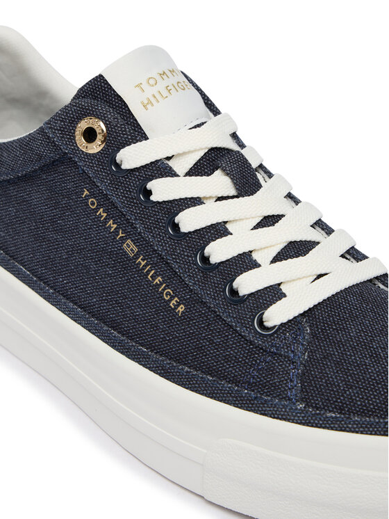 Tommy Hilfiger Tommy Hilfiger Teniși Th Foxing Platform Washed Canvas FW0FW09172 Albastru