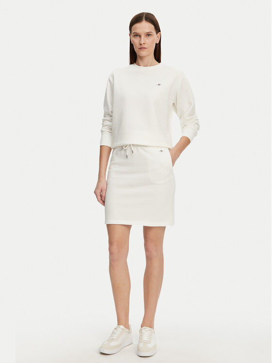 Gant Gant Majica dugih rukava Shield 4201414 Écru Relaxed Fit