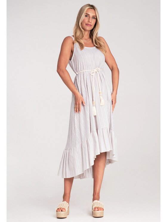 FIGL FIGL Letné šaty M1213 Béžová Flared Fit