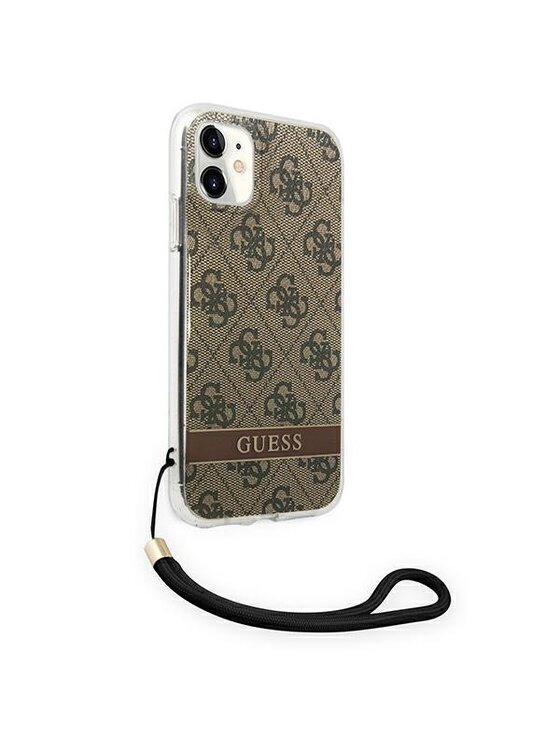 Guess Guess Etui na telefon iPhone 11 Brązowy
