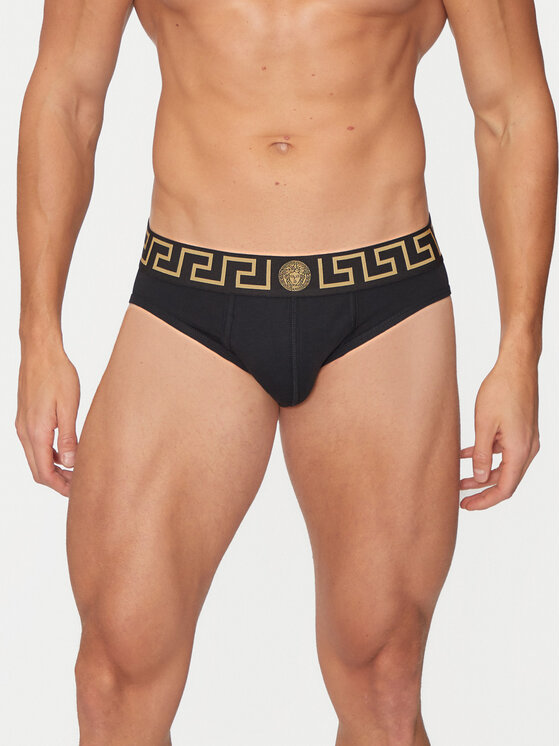 Versace Versace Set de chiloți slip﻿ AU10180 1A10011 Negru