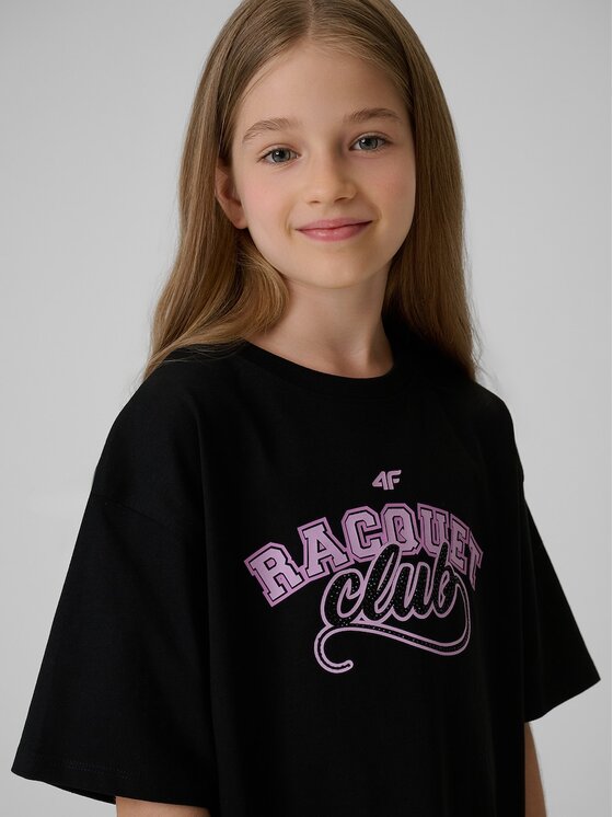4F 4F T-Shirt 4FJRAW26TTSHF4242-20S Czarny Oversize