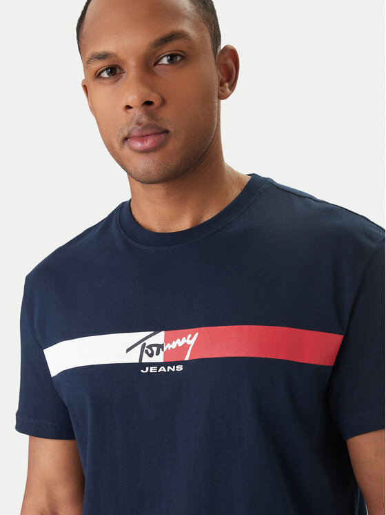 Tommy Jeans Tommy Jeans Tričko DM0DM22539 Tmavomodrá Regular Fit