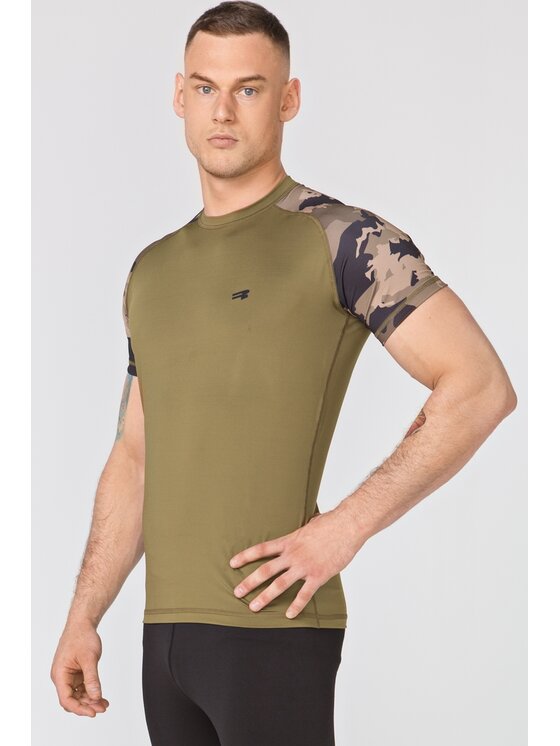 ROUGH RADICAL ROUGH RADICAL Koszulka techniczna FURIOUS ARMY Khaki Slim Fit