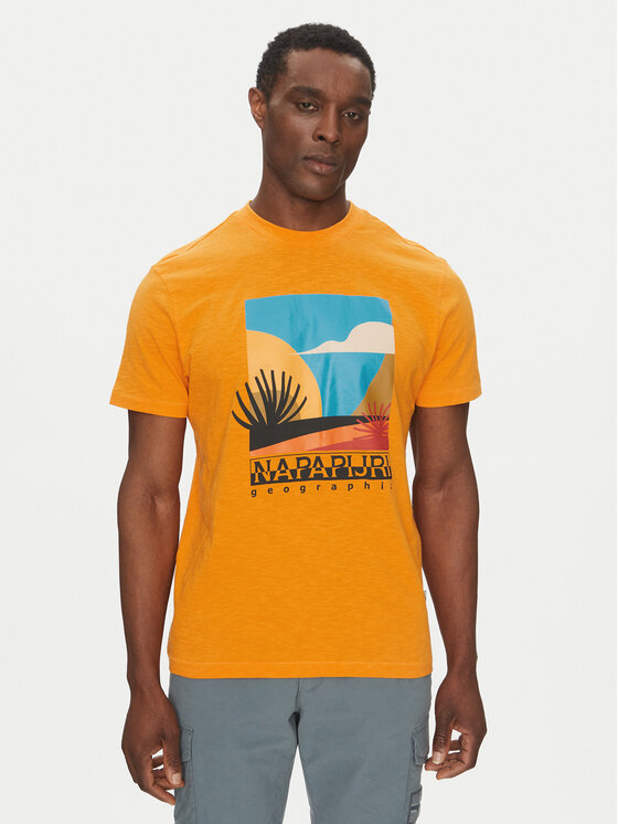 Napapijri Napapijri T-Shirt S-Arbia NP0A4IE3 Pomarańczowy Regular Fit