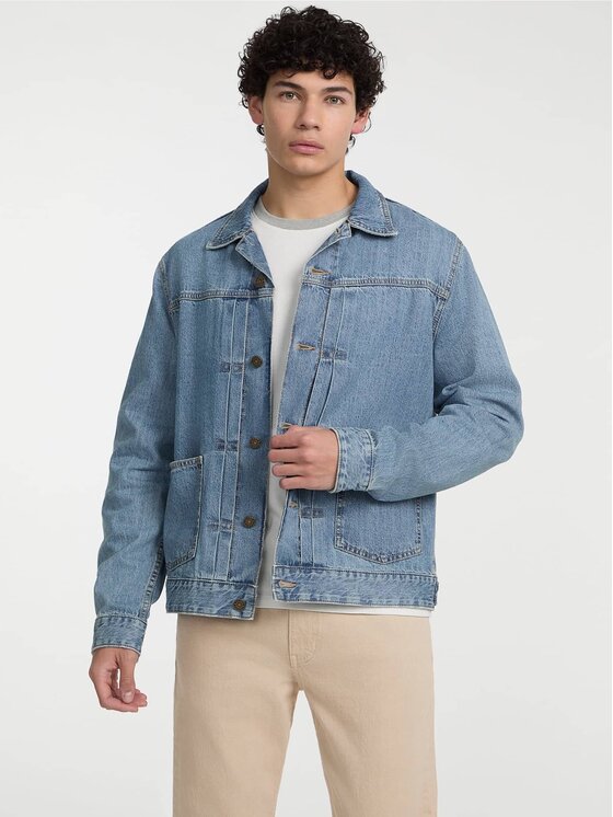 Guess Jeans Guess Jeans Bunda pro přechodné období 173745 Modrá Classic Fit