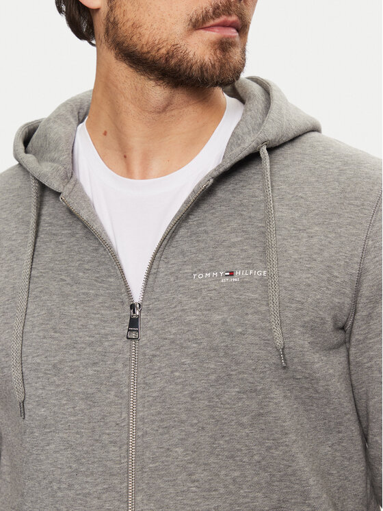 Tommy Hilfiger Tommy Hilfiger Felpa Small Logo MW0MW37687 Grigio Regular Fit
