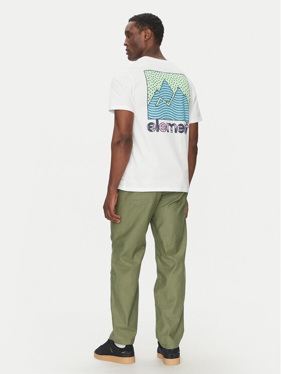 Element Element T-Shirt ELYZT00496 Biały Regular Fit