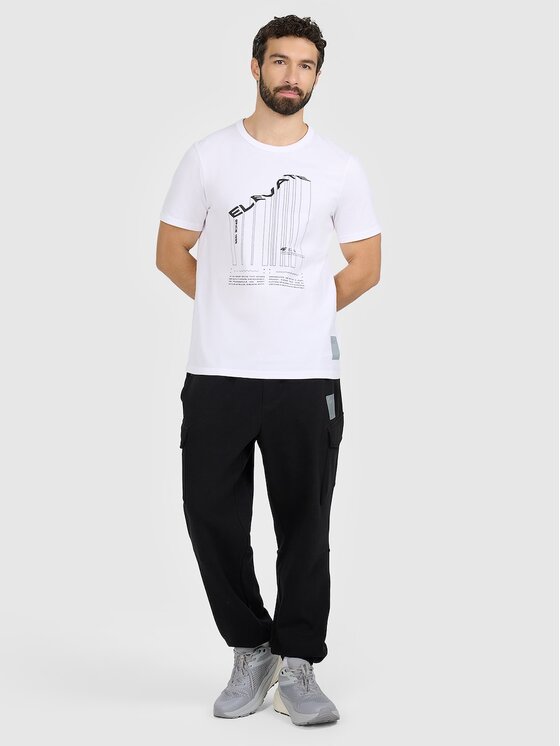 4F 4F T-shirt 4FRAW25TTSHM3845-10S Bianco Regular Fit