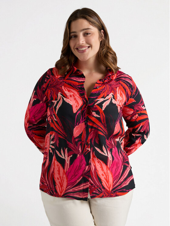 Fiorella Rubino Fiorella Rubino Koszula 5038T001380N0Z3 Czarny Regular Fit