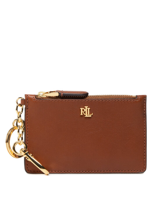 Lauren Ralph Lauren Puzdro na kreditné karty Zip Card Cas 432876731001 Hnedá