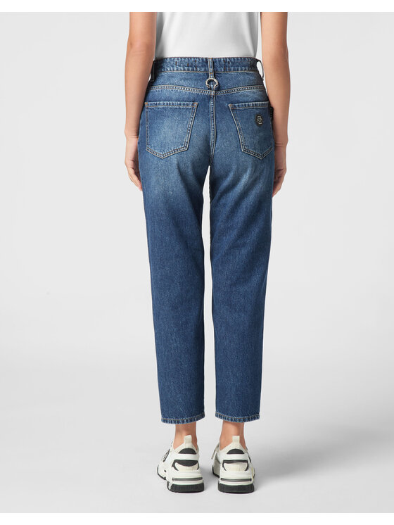 PHILIPP PLEIN PHILIPP PLEIN Jeansy 21705 Błękitny Mom Fit