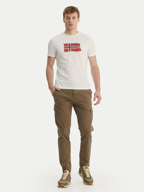 Napapijri Napapijri T-Shirt S-Mahsa NP0A4FZB Bílá Regular Fit