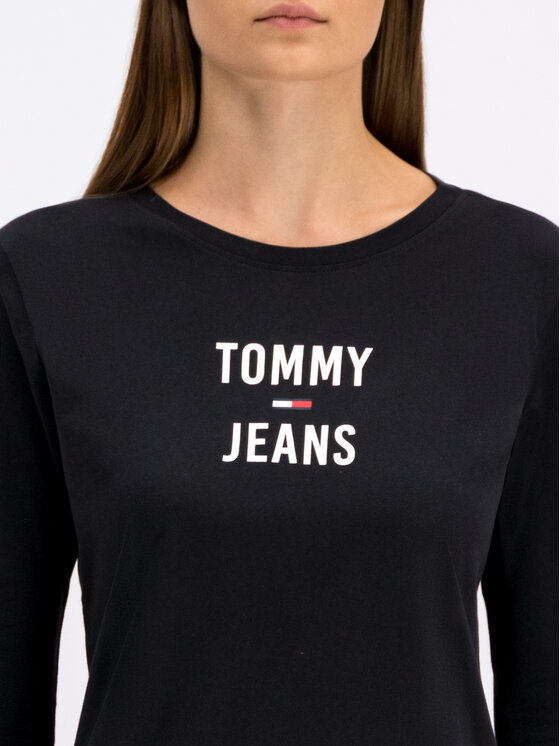 Tommy Jeans Tommy Jeans Bluse Tjw Square DW0DW07159 Schwarz Regular Fit