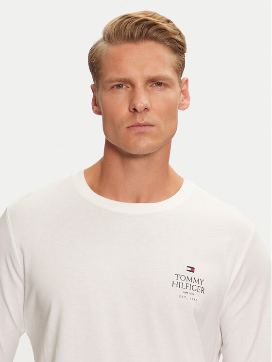 Tommy Hilfiger Tommy Hilfiger Majica dugih rukava MW0MW36501 Bijela Regular Fit