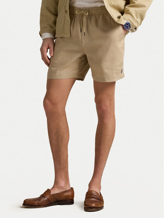 Polo Ralph Lauren Polo Ralph Lauren Šortky z materiálu 710958586002 Béžová Classic Fit