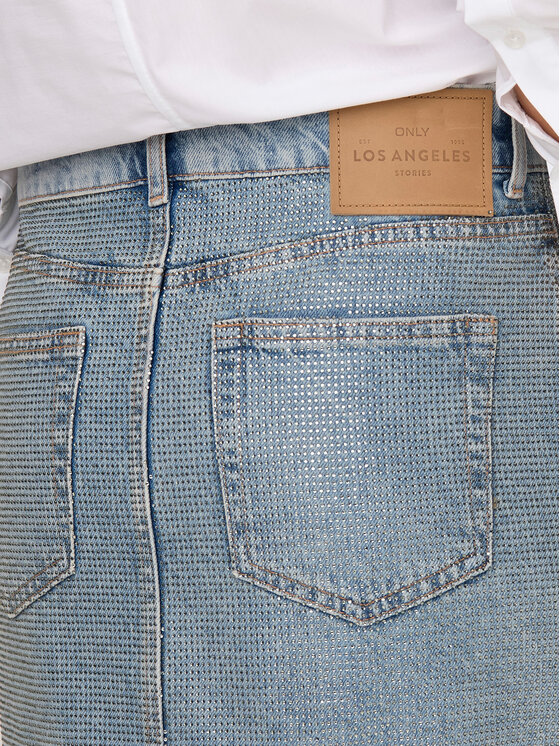 ONLY ONLY Fustă de blugi Hollywood 15342137 Albastru Regular Fit