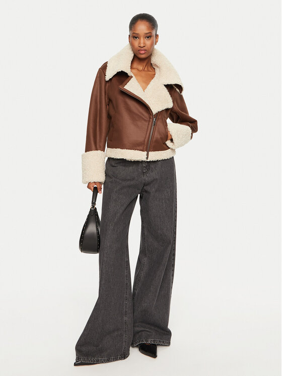 BARDOT BARDOT Cappotto in shearling Finn 59543JB1 Marrone Regular Fit
